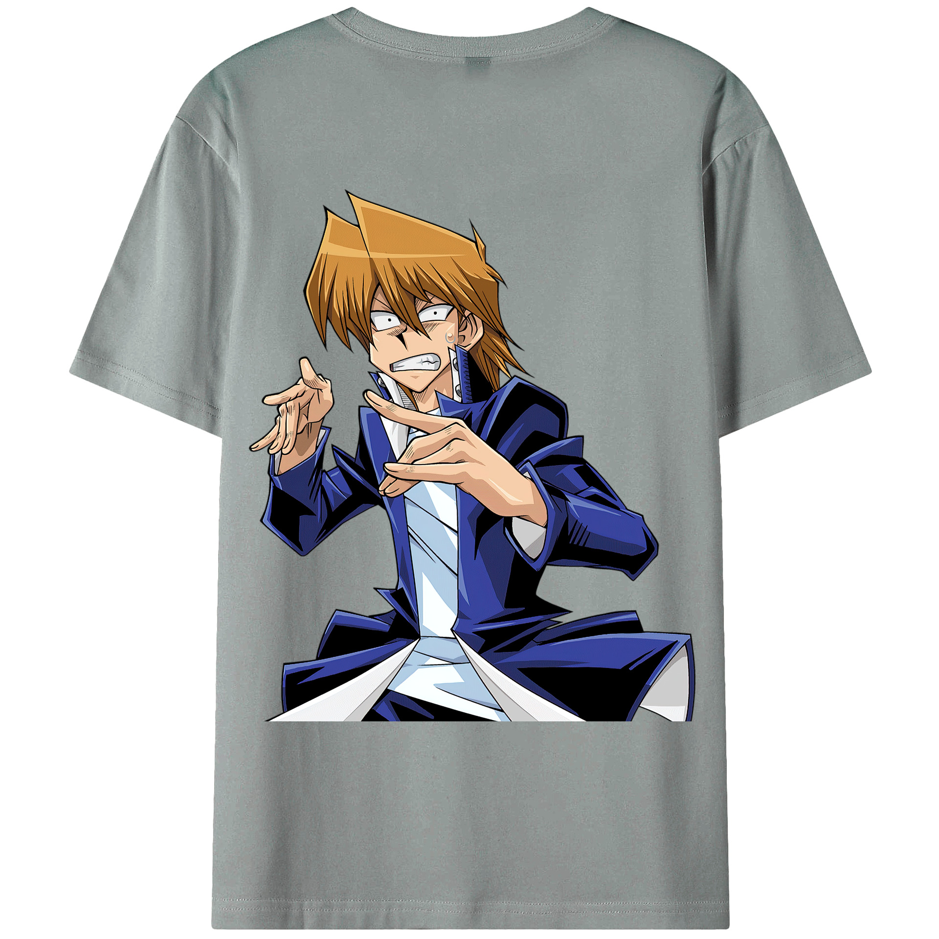（画像用） 遊☆戯☆王 Yu-Gi-Oh! 綿100％ メンズ半袖Tシャツ（バックプリント） 通気性